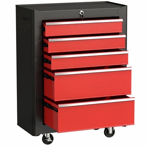 Homcom drawer lockable steel - lockable,
